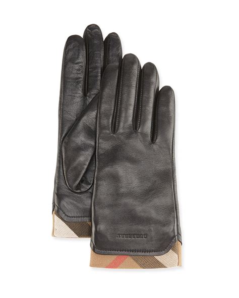 burberry tech leather gloves|Burberry gloves size chart.